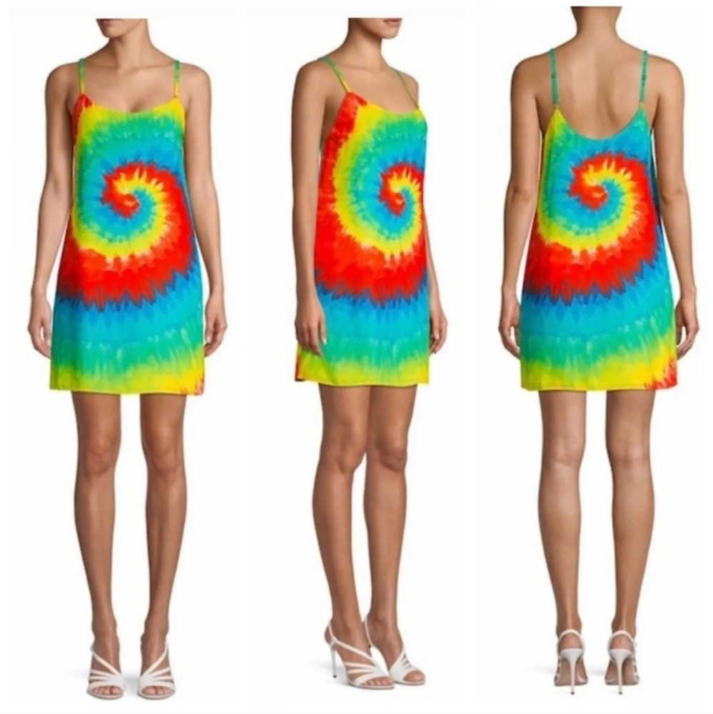 Alice + Olivia Emmie Tie Dye Mini Dress Size SMALL NWT